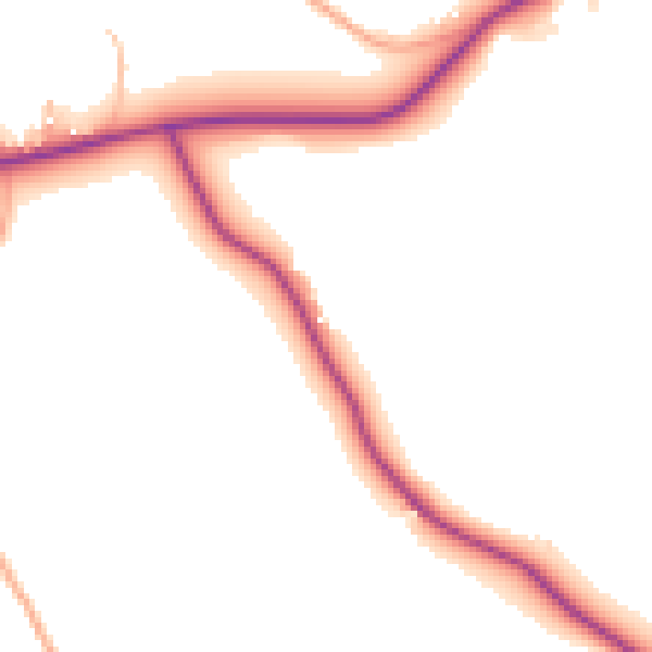 Daytime road noise heatmap for WR6 5TR