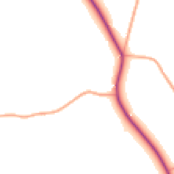 Daytime road noise heatmap for WR6 5TU