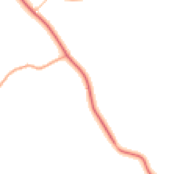 Daytime road noise heatmap for WR6 6AE