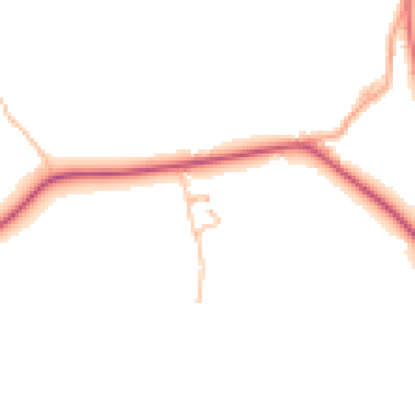 Daytime road noise heatmap for WR6 6AW