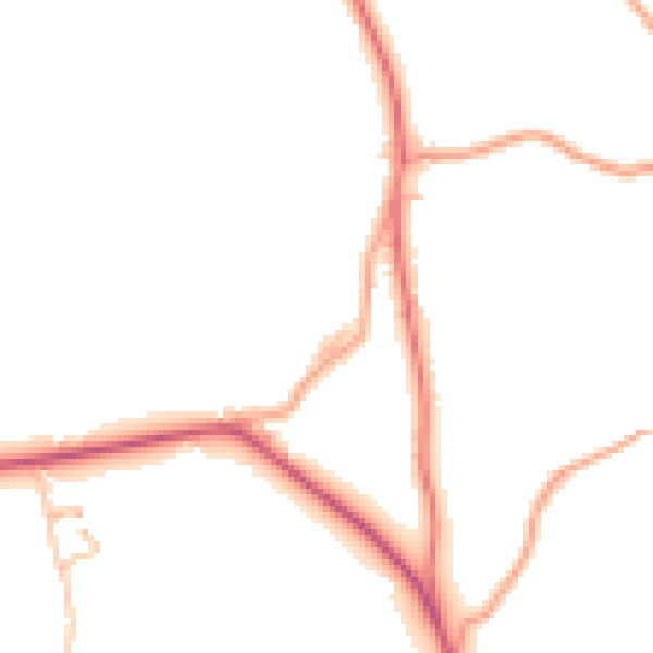 Daytime road noise heatmap for WR6 6BA