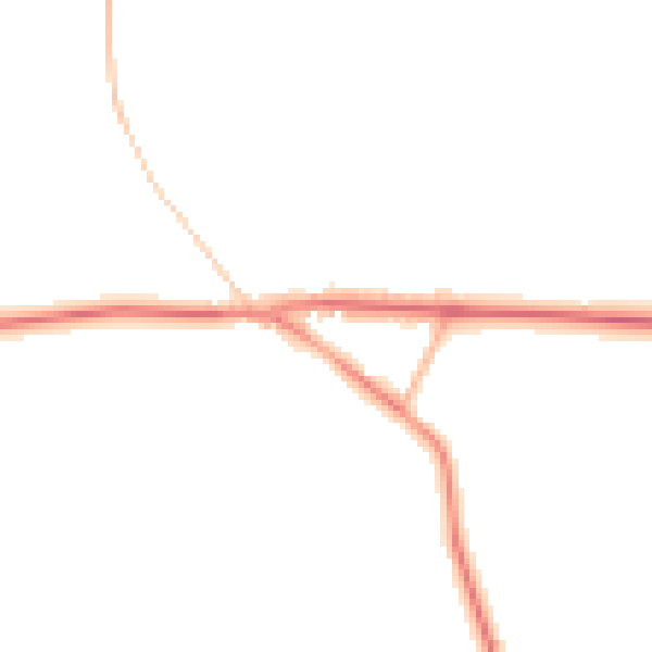 Night-time road noise heatmap for WR6 6BB