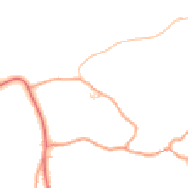 Daytime road noise heatmap for WR6 6BE