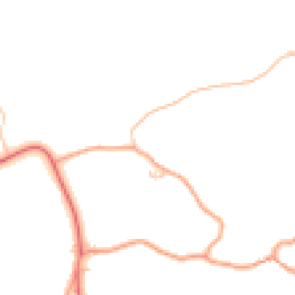 Daytime road noise heatmap for WR6 6BG
