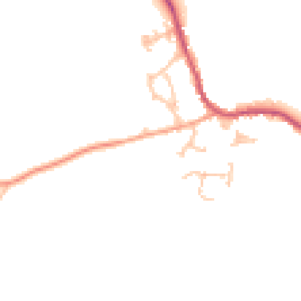 Daytime road noise heatmap for WR6 6BL