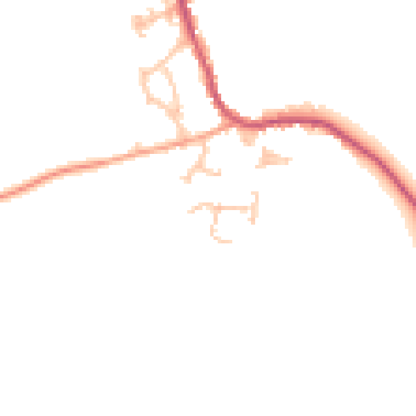 Daytime road noise heatmap for WR6 6DF
