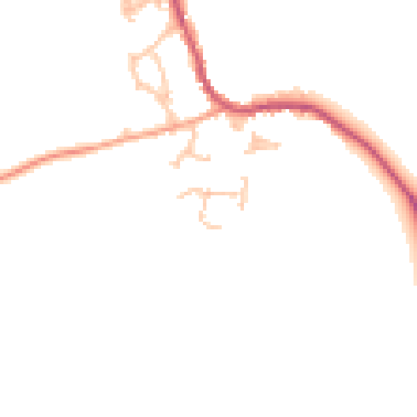 Daytime road noise heatmap for WR6 6DG