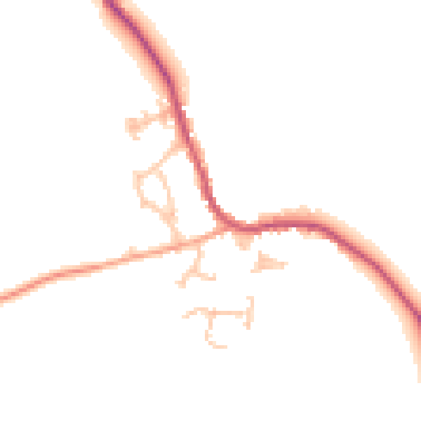 Daytime road noise heatmap for WR6 6DH