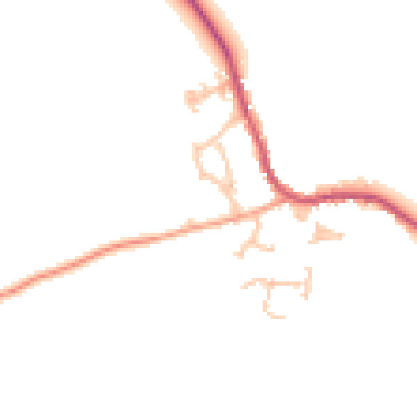 Daytime road noise heatmap for WR6 6DN