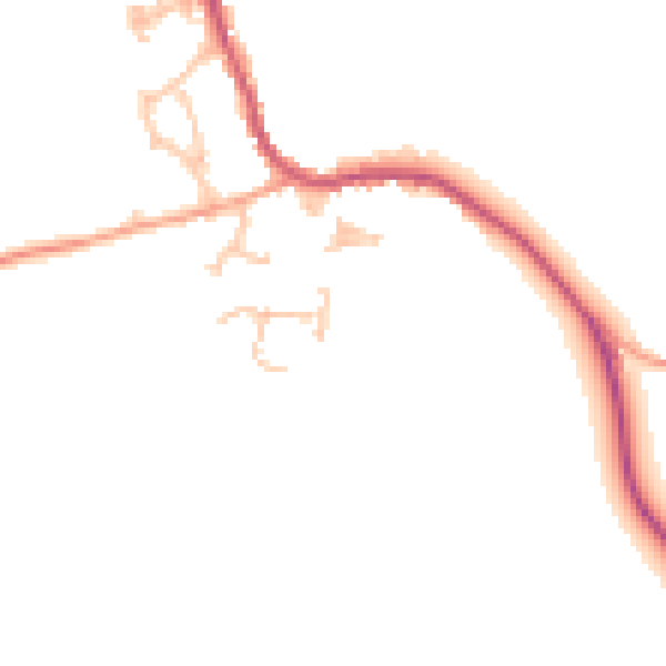 Daytime road noise heatmap for WR6 6DQ