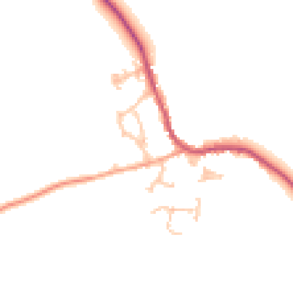 Daytime road noise heatmap for WR6 6DW