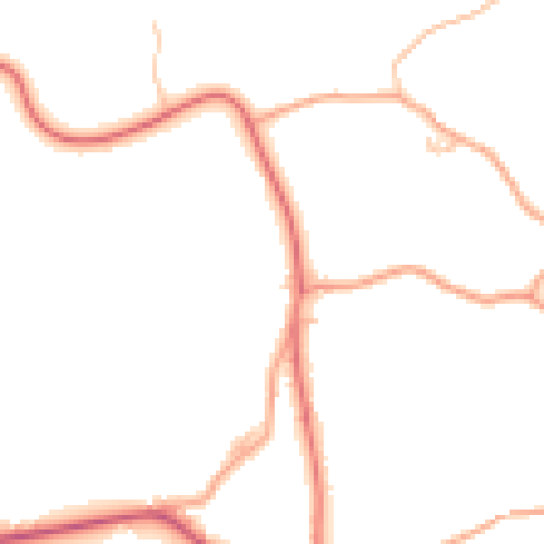 Daytime road noise heatmap for WR6 6FB