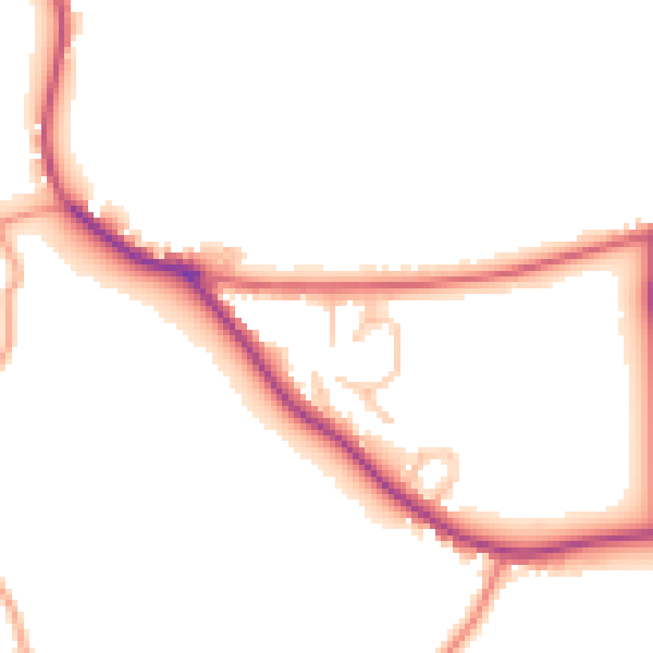 Daytime road noise heatmap for WR6 6HL