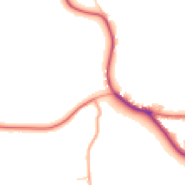 Daytime road noise heatmap for WR6 6HT
