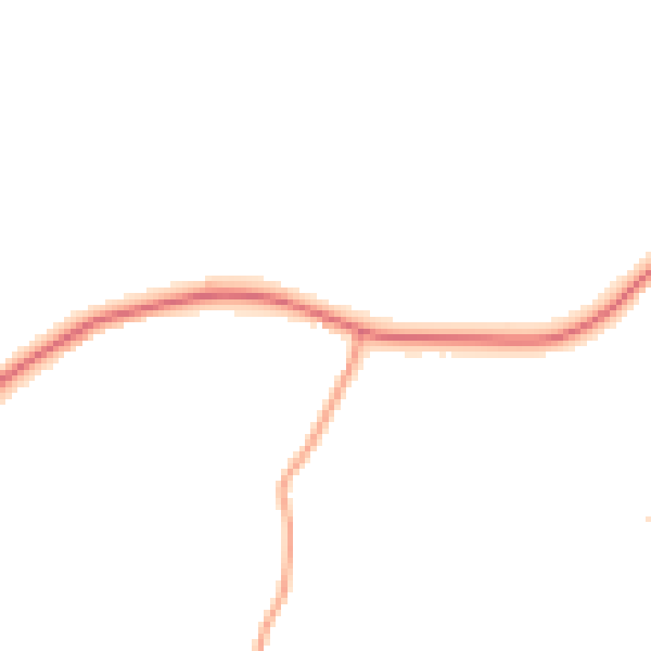 Daytime road noise heatmap for WR6 6JG