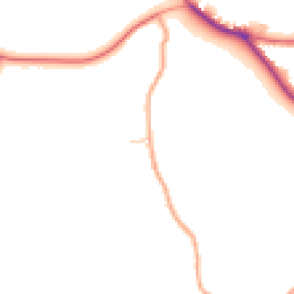 Daytime road noise heatmap for WR6 6JJ