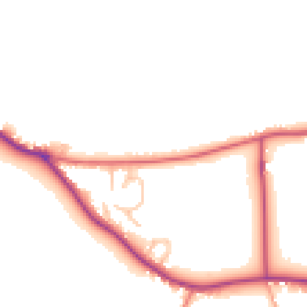 Daytime road noise heatmap for WR6 6JP