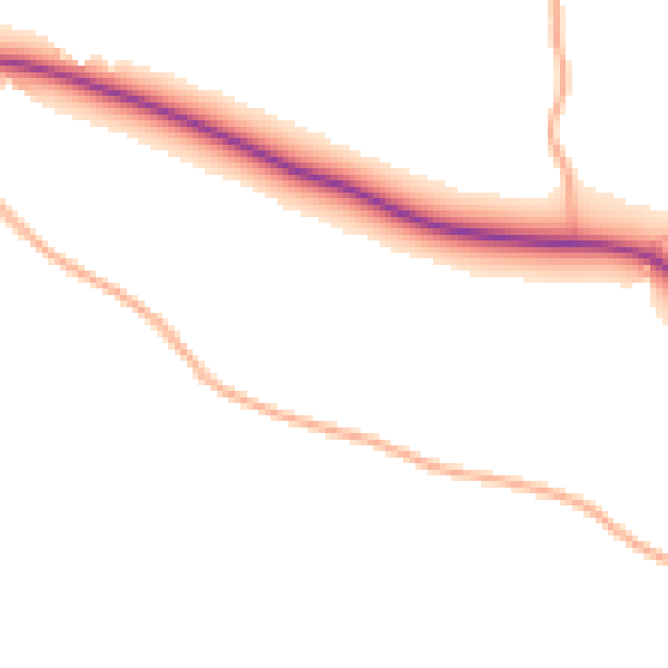 Daytime road noise heatmap for WR6 6JT