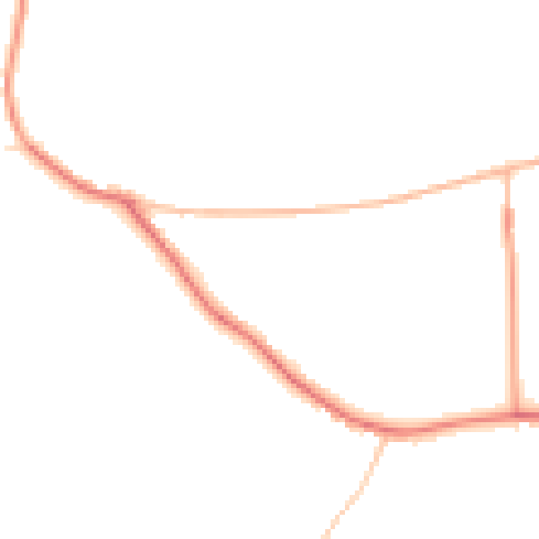 Night-time road noise heatmap for WR6 6JX