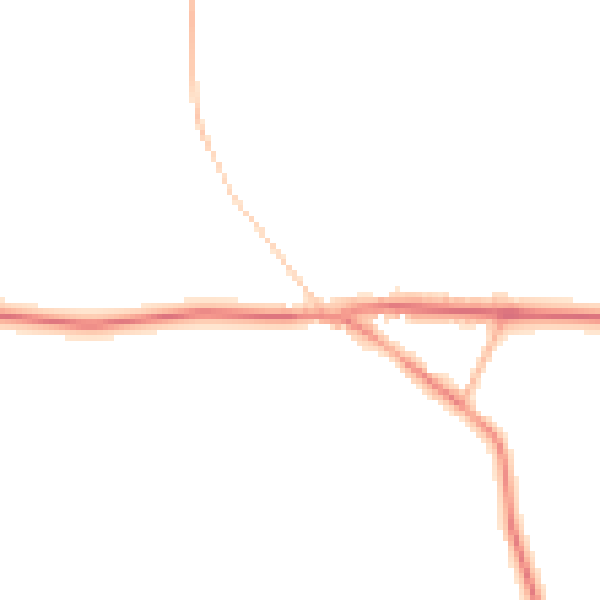 Night-time road noise heatmap for WR6 6LZ