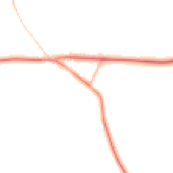 Night-time road noise heatmap for WR6 6NA