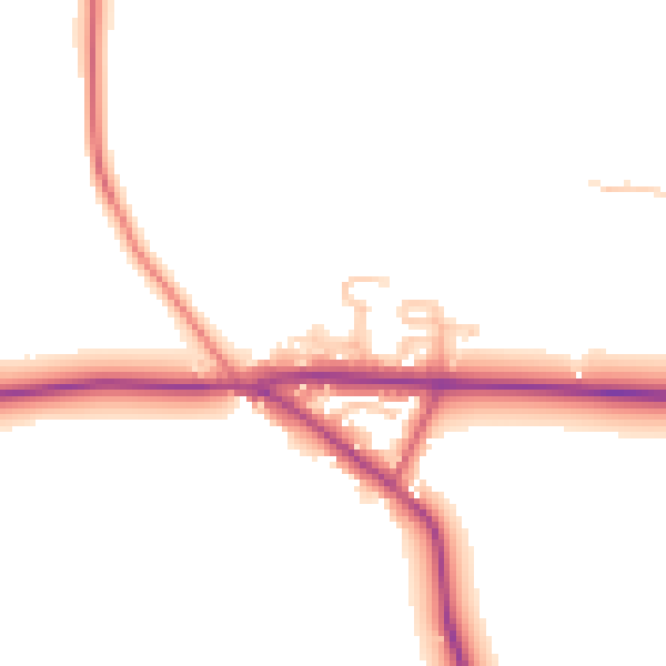 Daytime road noise heatmap for WR6 6ND