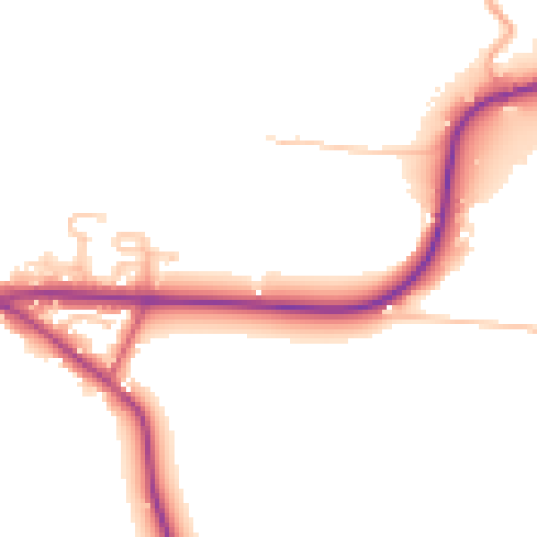 Daytime road noise heatmap for WR6 6NR