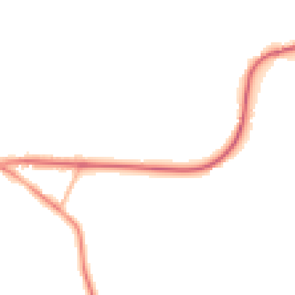 Night-time road noise heatmap for WR6 6NR