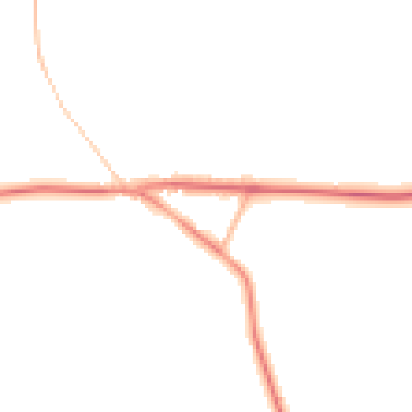 Night-time road noise heatmap for WR6 6NT