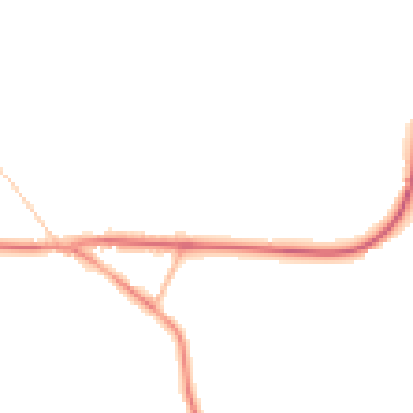Night-time road noise heatmap for WR6 6NU