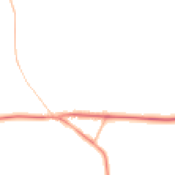 Night-time road noise heatmap for WR6 6NX