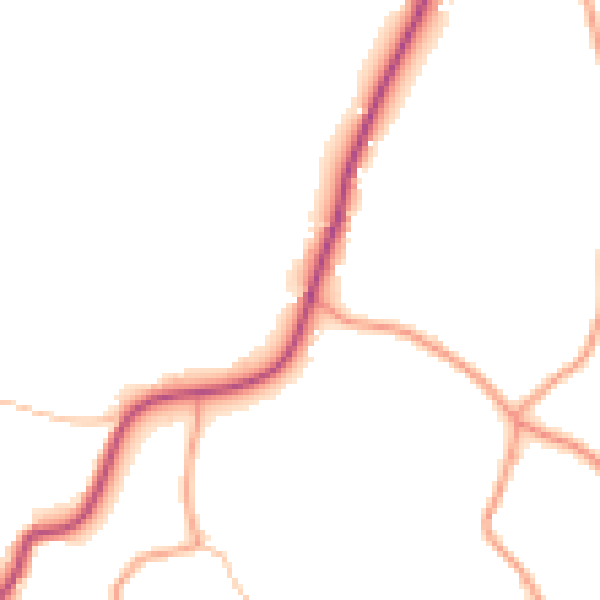Daytime road noise heatmap for WR6 6PL
