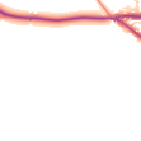 Daytime road noise heatmap for WR6 6TX