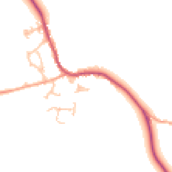 Daytime road noise heatmap for WR6 6TZ