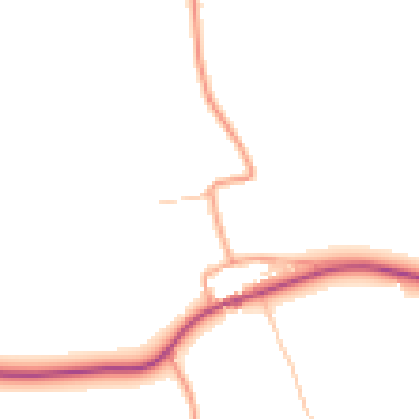 Daytime road noise heatmap for WR7 4BA