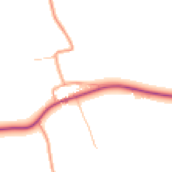 Daytime road noise heatmap for WR7 4BB