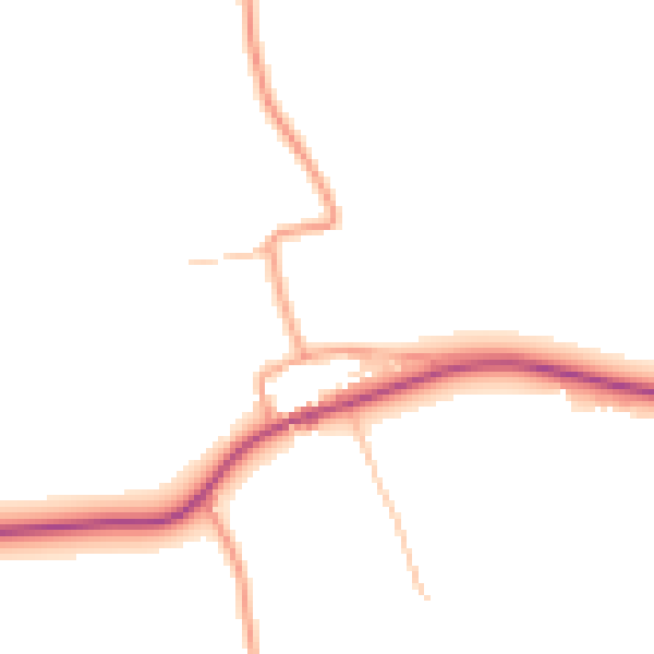 Daytime road noise heatmap for WR7 4BD