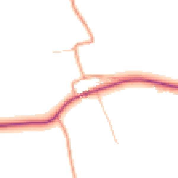 Daytime road noise heatmap for WR7 4BF