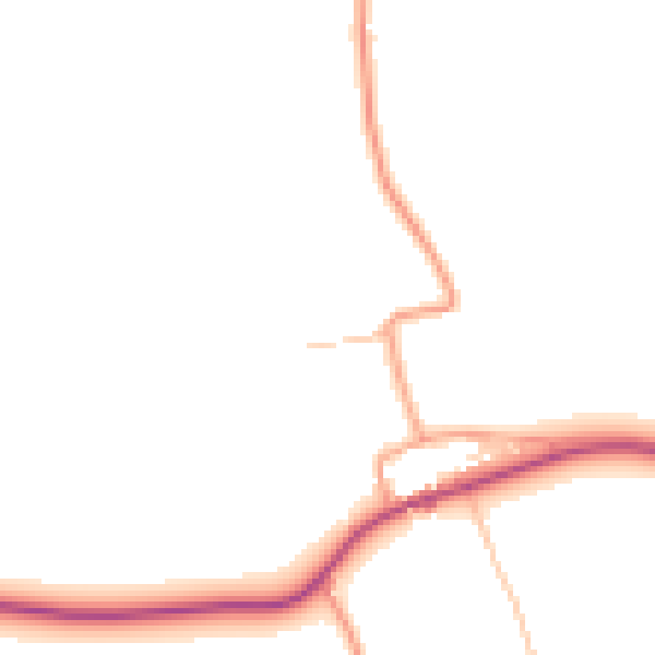 Daytime road noise heatmap for WR7 4BP