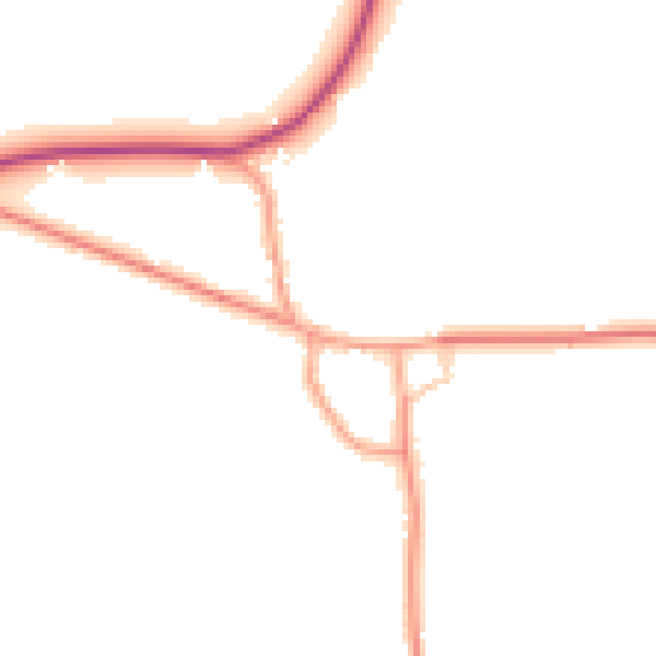 Daytime road noise heatmap for WR7 4BS