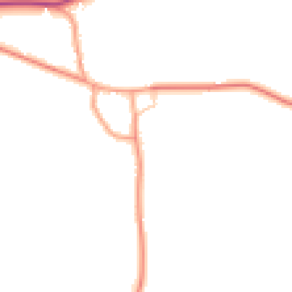Daytime road noise heatmap for WR7 4BT