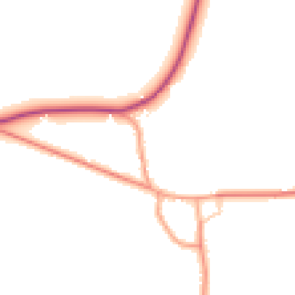 Daytime road noise heatmap for WR7 4DA