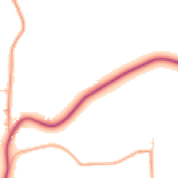 Daytime road noise heatmap for WR7 4DF