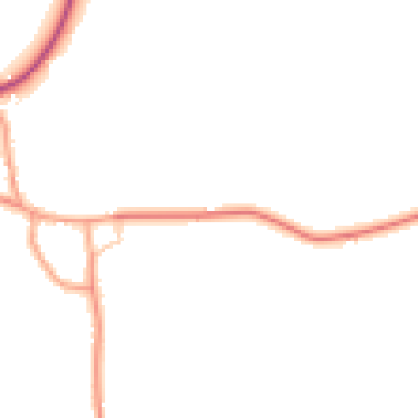 Daytime road noise heatmap for WR7 4DL