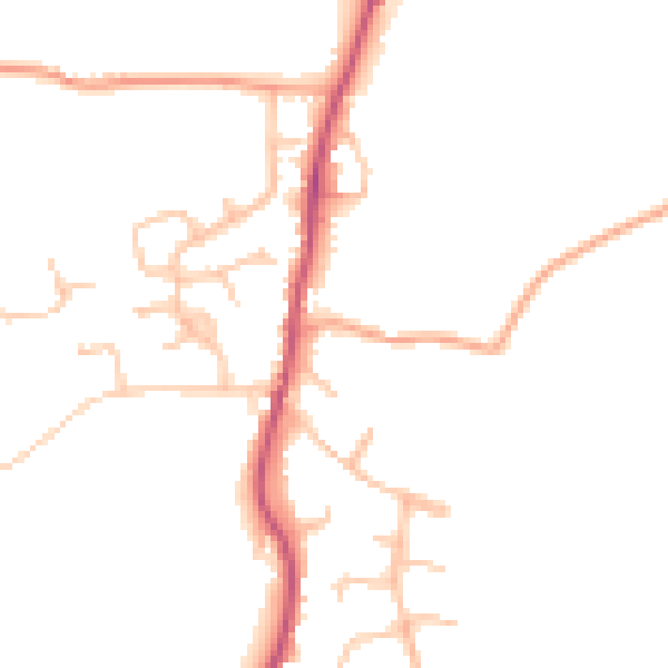 Daytime road noise heatmap for WR7 4DZ