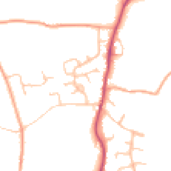 Daytime road noise heatmap for WR7 4EF