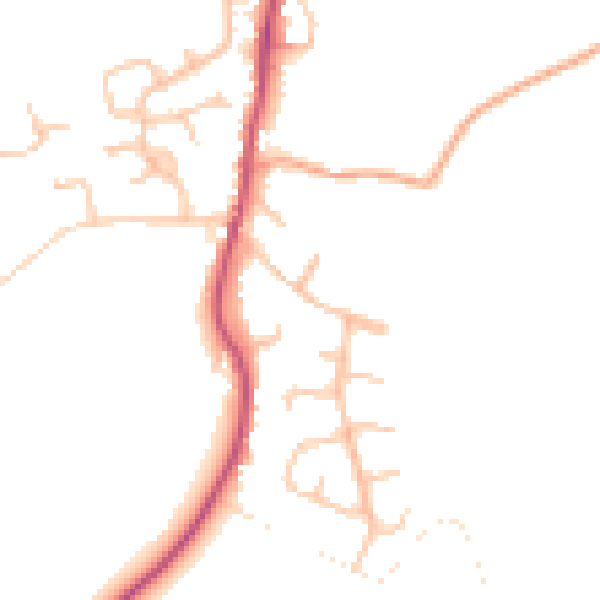 Daytime road noise heatmap for WR7 4EJ