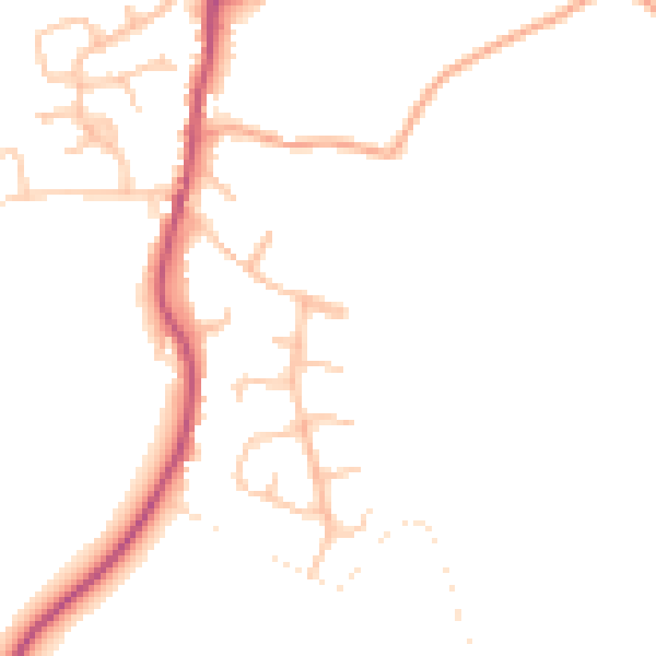 Daytime road noise heatmap for WR7 4EL