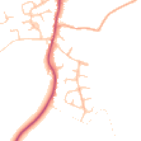 Daytime road noise heatmap for WR7 4EN
