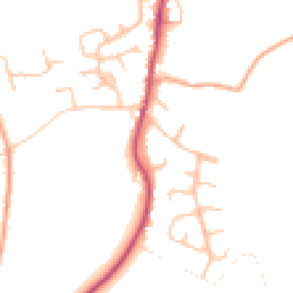 Daytime road noise heatmap for WR7 4ES